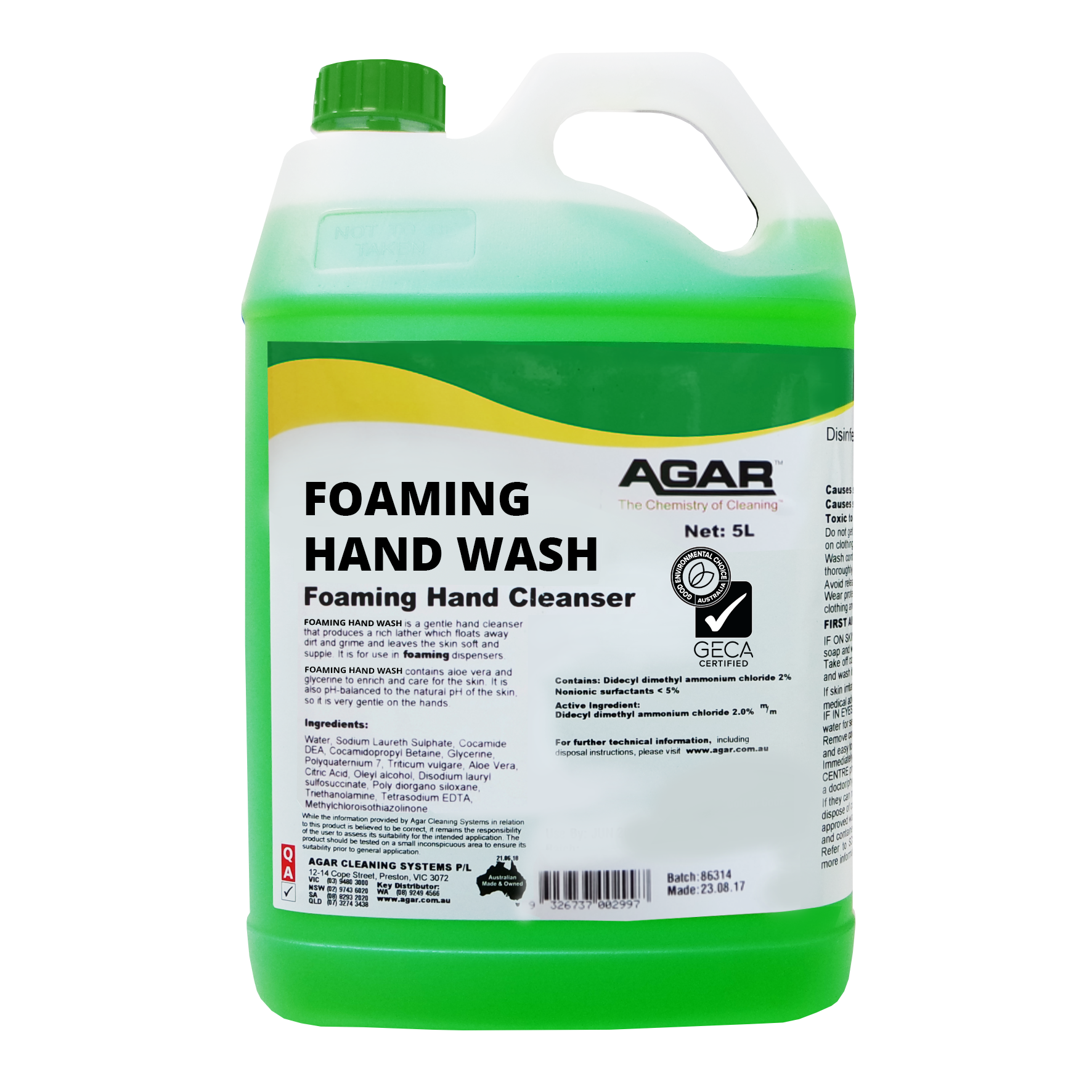 Agar Foaming Hand Wash 5L