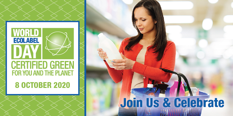 World Ecolabel Day 2020 Woman Buying Cleaning Products
