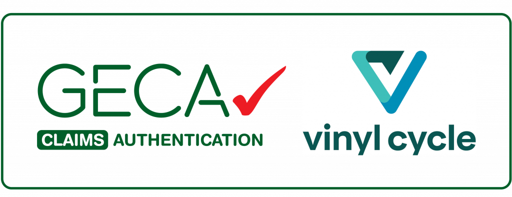 GECA Claims Authentication & VinylCycle logo