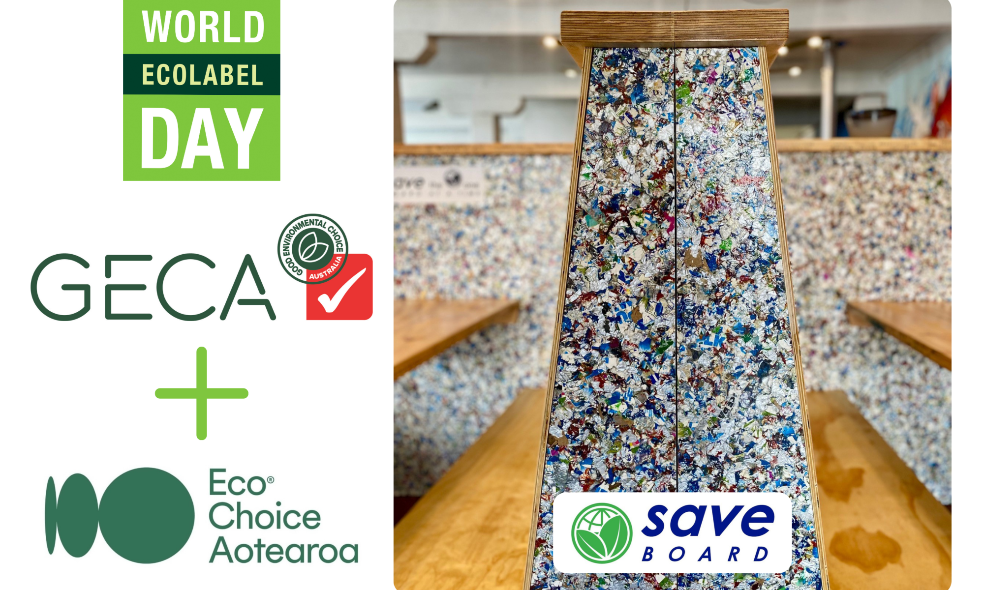 World Ecolabel Day, GECA, Eco Choice Aotearoa and saveBOARD